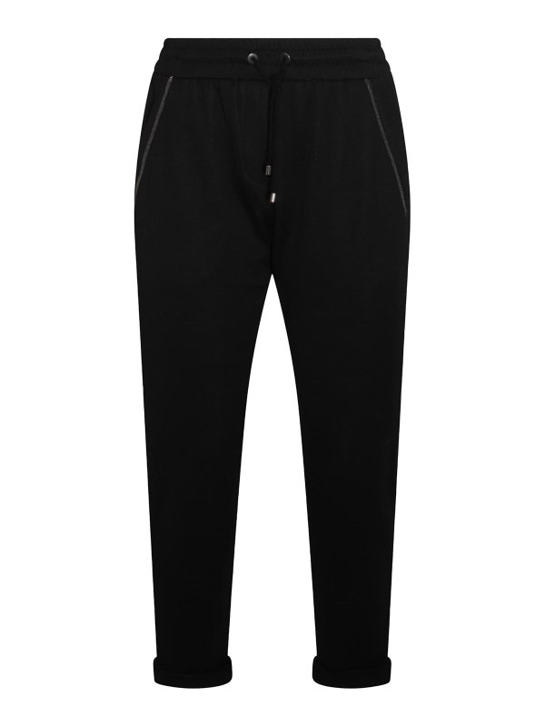 BRUNELLO CUCINELLI: casual trousers - Black Cotton Pants