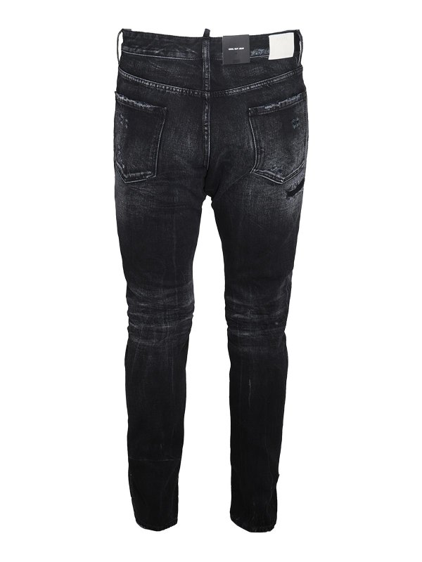DSQUARED2: straight leg jeans online - Black Cotton Denim Jeans