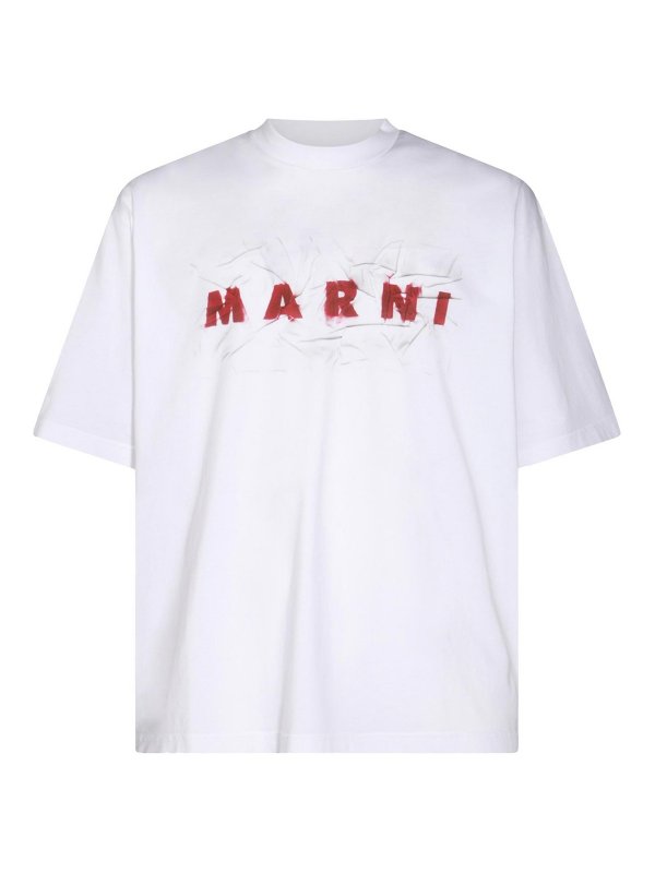 Marni: Tシャツ - Tシャツ - 白
