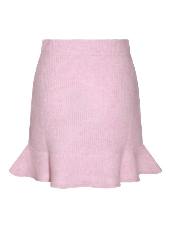 Self Portrait: Knee length skirts & Midi online - Pink Wool Mini Skirt