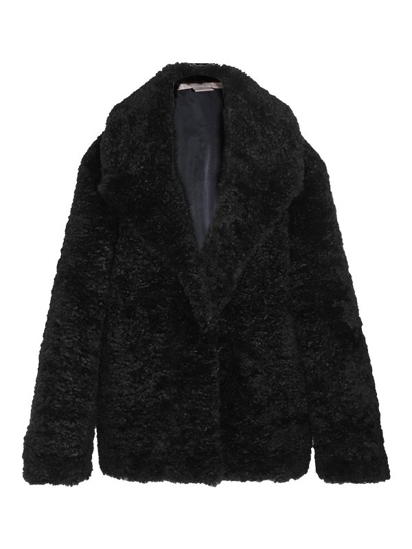 【STELLAMCCARTNEY】 navy blue fur jacket （関税送料込） Stella Mccartney Navy Blue Fur Jacket - Blue | 6800883EU9014000