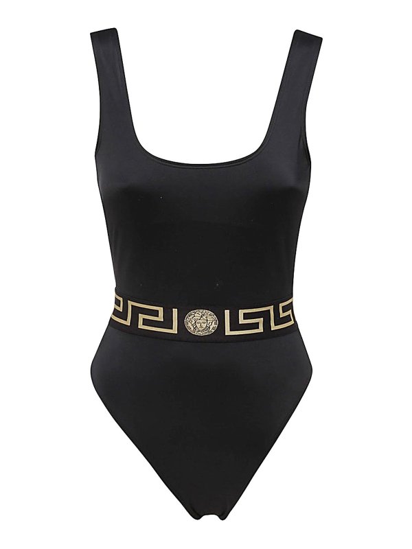 VERSACE: Ropa de playa   - Chal - Negro