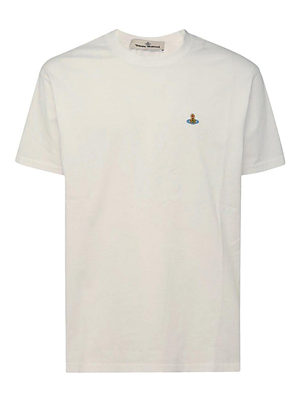 VIVIENNE WESTWOOD: t-shirt - T-shirt in cotone bianco