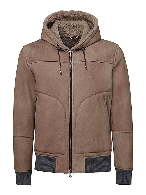 BARBA: casual jackets - Brown Leather Jacket