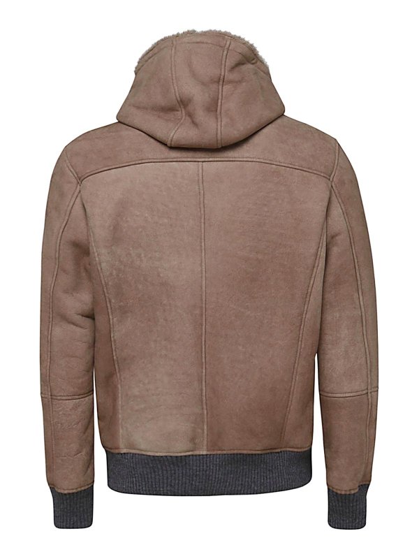 BARBA: casual jackets online - Brown Leather Jacket