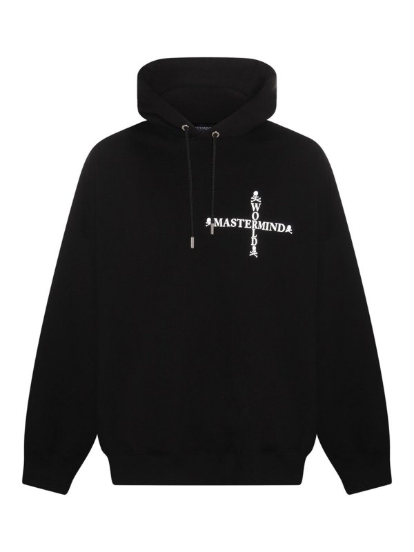MASTERMIND WORLD: Felpe e maglie - Felpa in cotone nero