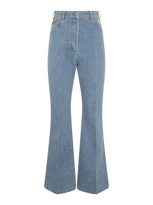 PATOU: straight leg jeans - Light Blue Cotton Jeans