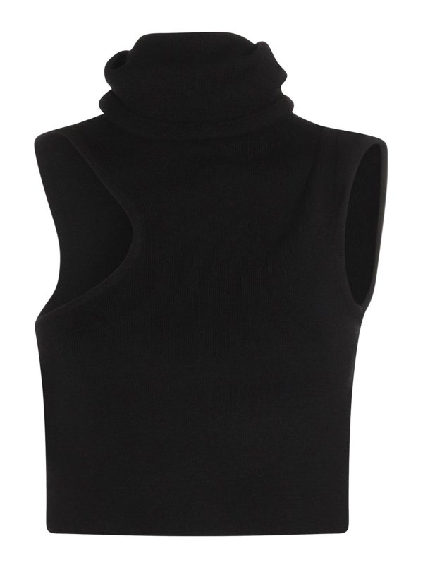 GAUGE81: Tops & Tank tops - Black Wool Top