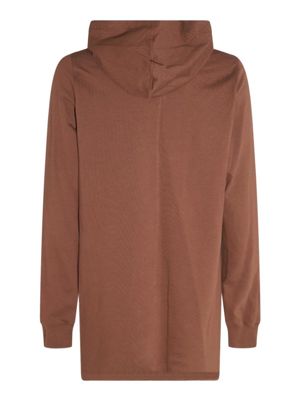 RICK OWENS: Sweatshirts & Sweaters - Brown Cotton Sweatshirt