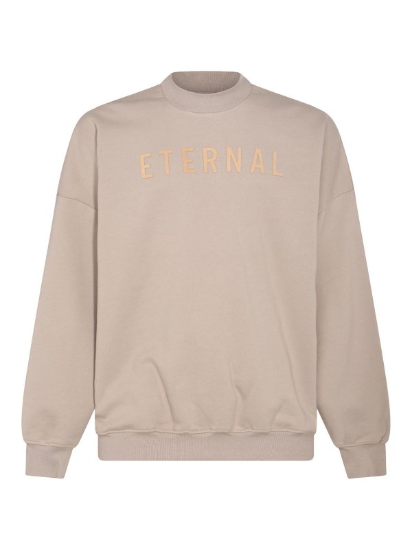 FEAR OF GOD: Sweatshirts & Sweaters - Dustyy Beige Cotton Sweatshirt