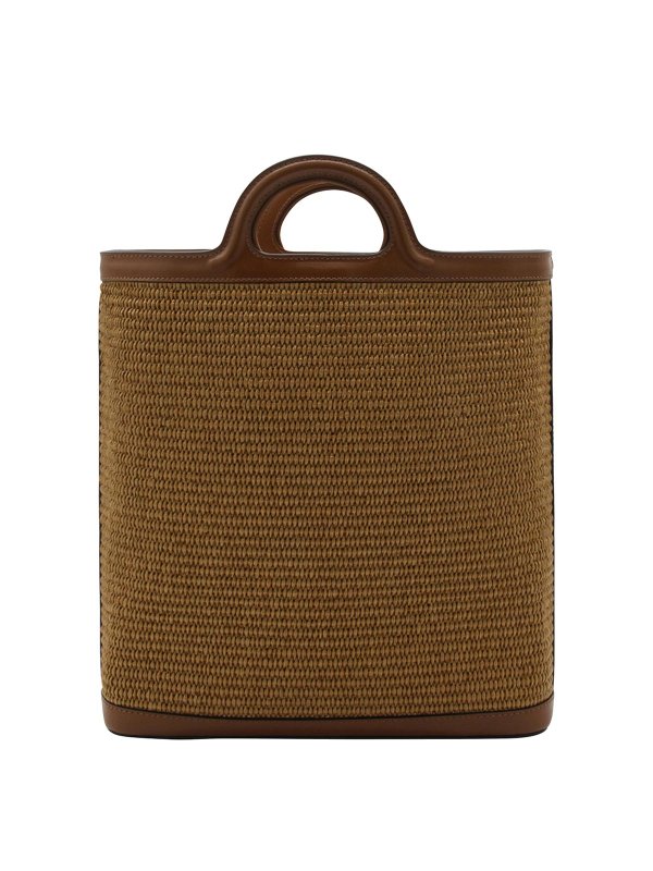 Marni: cross body bags online - Raw Sienna Raffia Crossbody Bag
