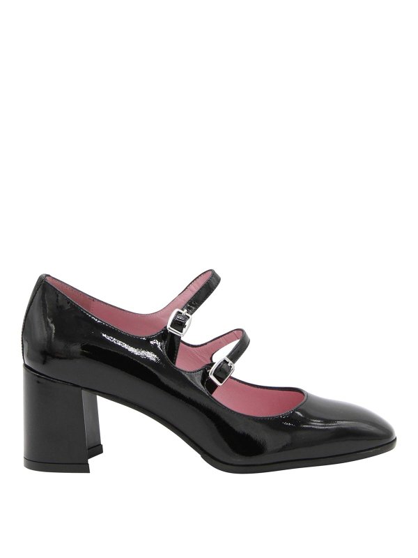 CAREL PARIS: court shoes - Black Leather Alice Court Shoes