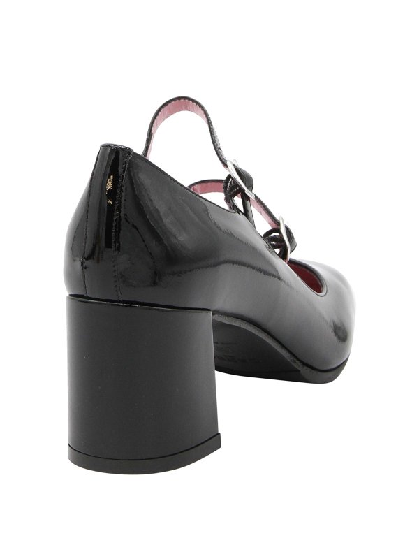 CAREL PARIS: court shoes online - Black Leather Alice Court Shoes