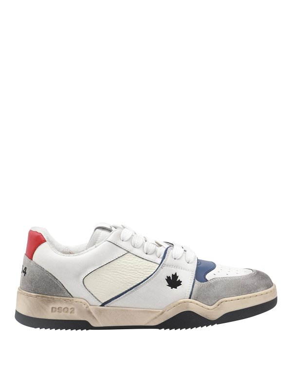 DSQUARED2: trainers - White Leather Sneakers