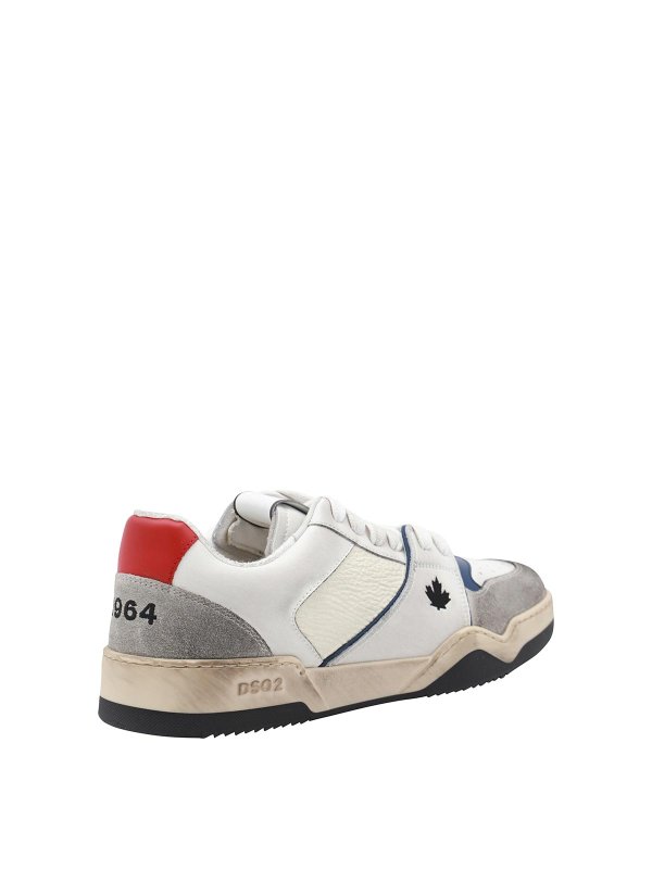 DSQUARED2: trainers online - White Leather Sneakers