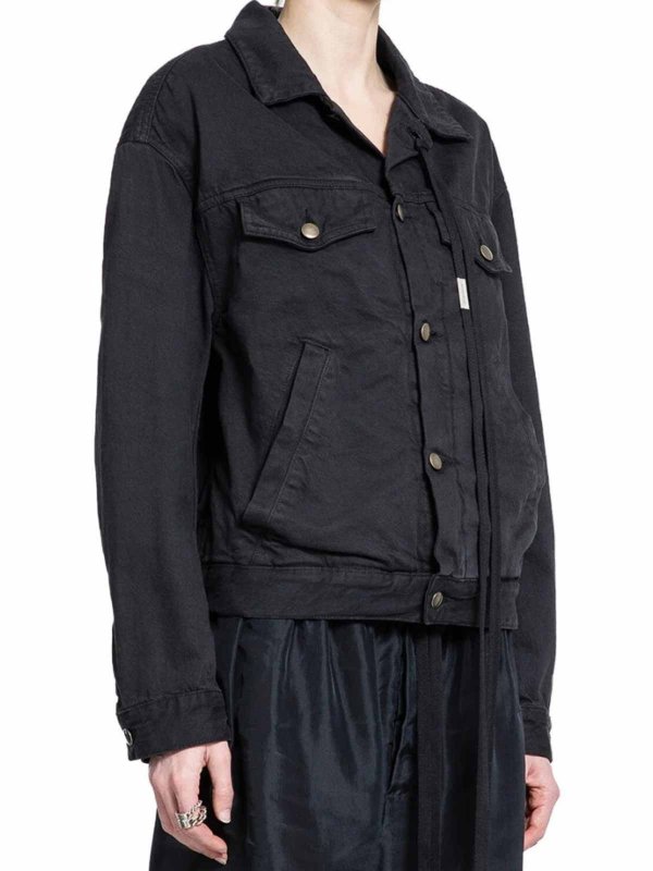 ANN DEMEULEMEESTER: Vestes en denim online - Veste En Jean - Noir