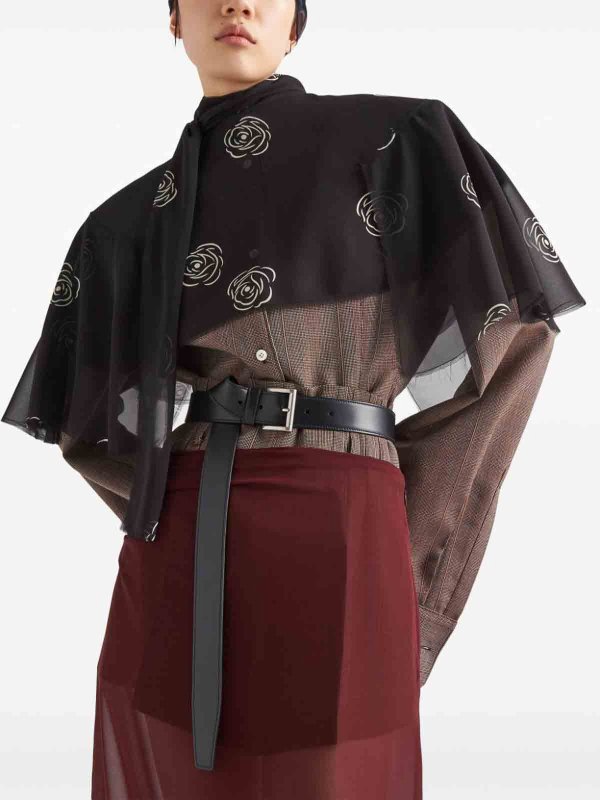 PRADA: belts online - Buckled Leather Belt