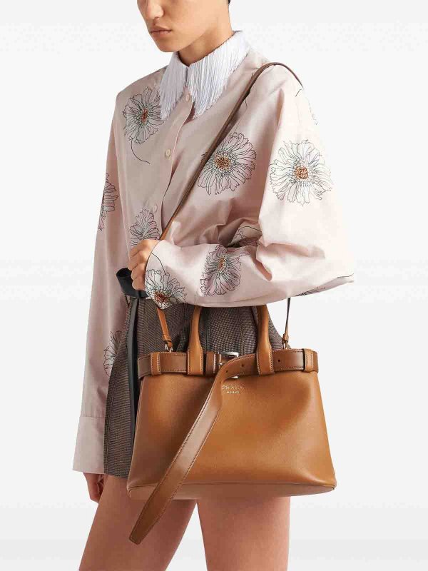 PRADA buy online Medium Belted Leather Handbag