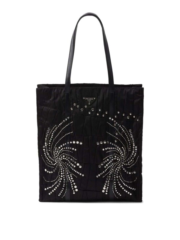 PRADA: cross body bags - Large Re-Nylon Tote Bag