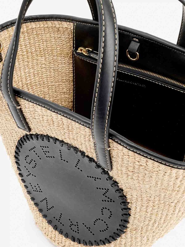 Raffia basket bag shop online: STELLA McCARTNEY