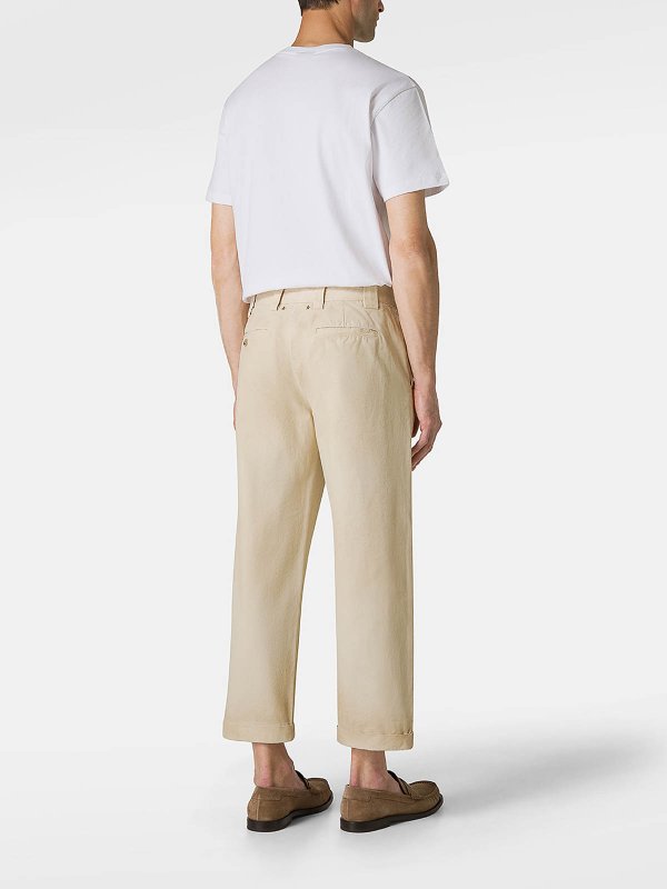 The Best Shops GOLDEN GOOSE: casual trousers - Regular Fit Cotton Chino Pants