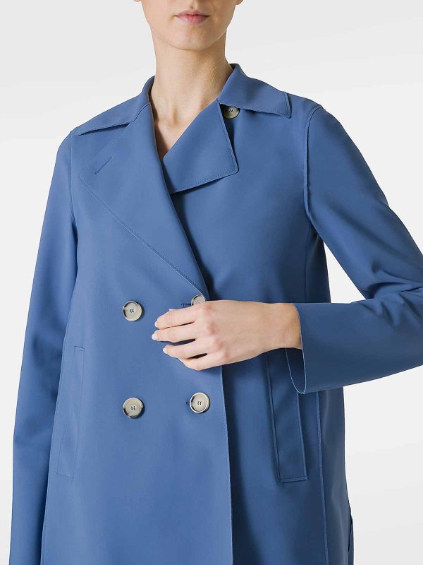 Short Double-Breasted Coat With Pockets shop online: HARRIS WHARF LONDON