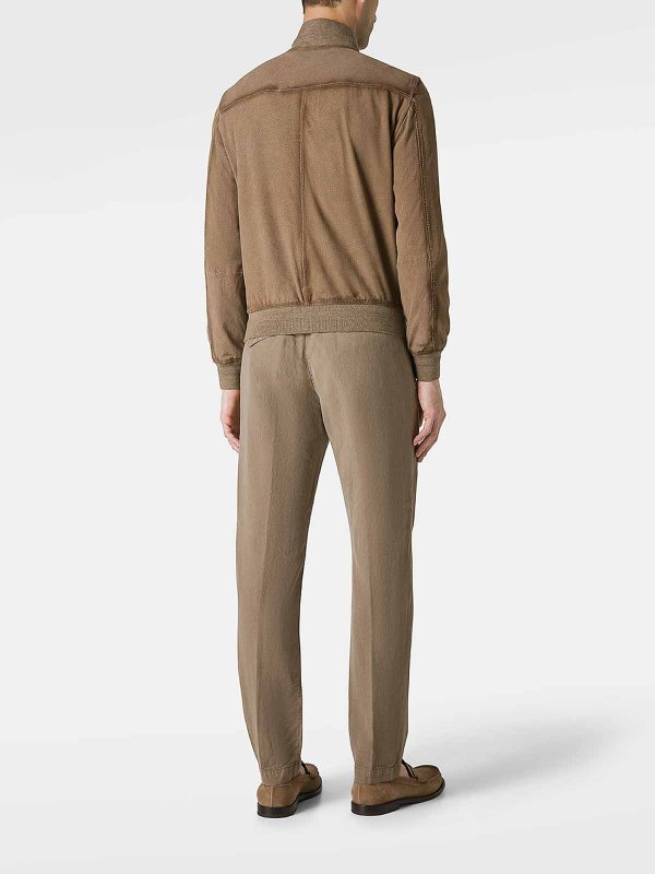 The Best Shops LEATHER AUTHORITY: leather jacket - Suede Jacket With Zip Closure