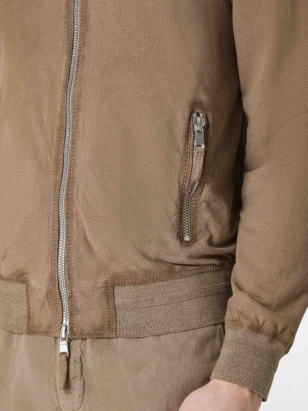 Suede Jacket With Zip Closure Replica 
online: LEATHER AUTHORITY