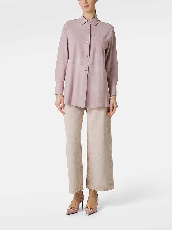 LEATHER AUTHORITY: leather jacket online - Suede Jacket With Cuffs