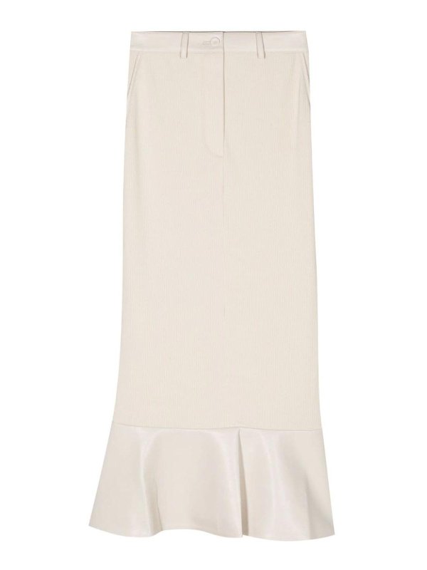 NANUSHKA: Knee length skirts & Midi - Jenace Ribbed Organic Cotton Midi Skirt