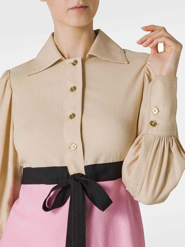 Abito Corto In Viscosa E Cotone Con Cintura shop online: PATOU