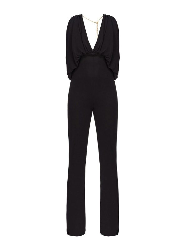 Pinko: jumpsuits - Lagretin Draped Jumpsuit With Slim Cut