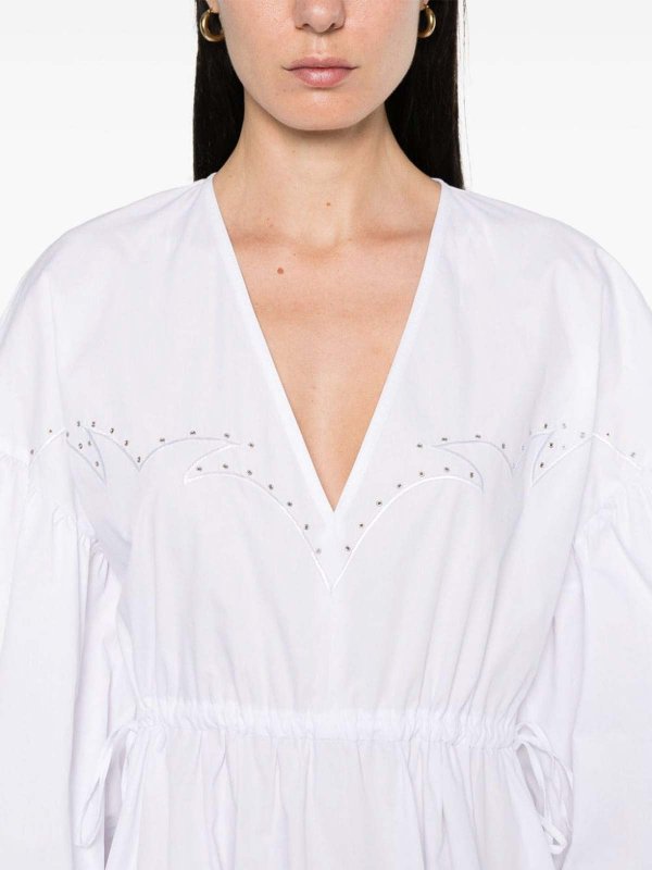 Pinko: short dresses online - Mini Dress   In Cotton With Embroidery