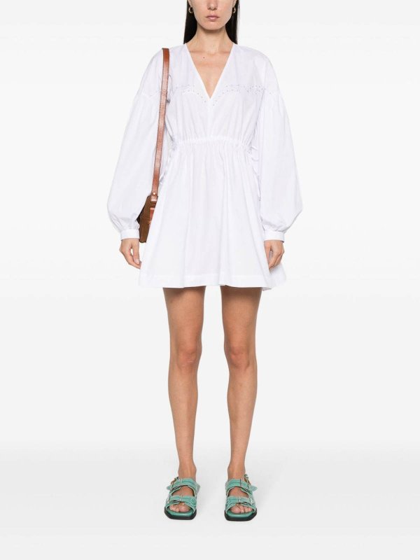 The Best Shops Pinko: short dresses - Mini Dress   In Cotton With Embroidery