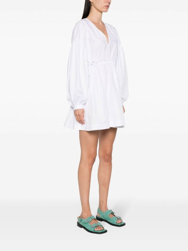 Mini Dress   In Cotton With Embroidery shop online: Pinko