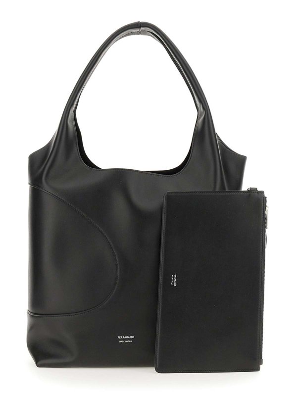 FERRAGAMO: totes bags online - Hobo Bag With Cut Out