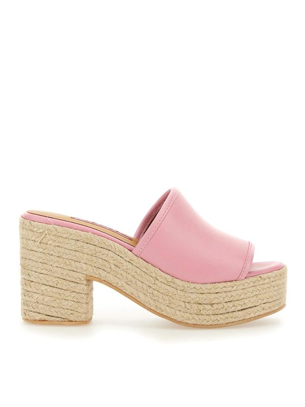 MOSCHINO JEANS: sandals - Leather Sandals