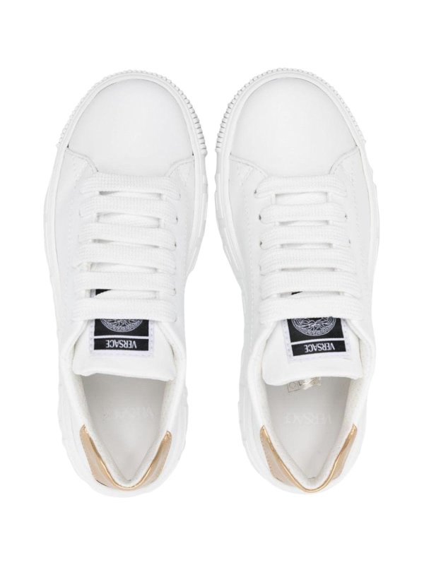 VERSACE: trainers online - Leather sneakers
