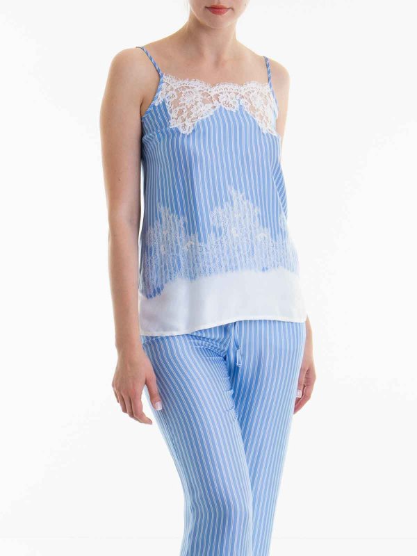 The Best Shops ERMANNO SCERVINO: トップス＆タンクトップ - トップ/タンクトップ - ライトブルー