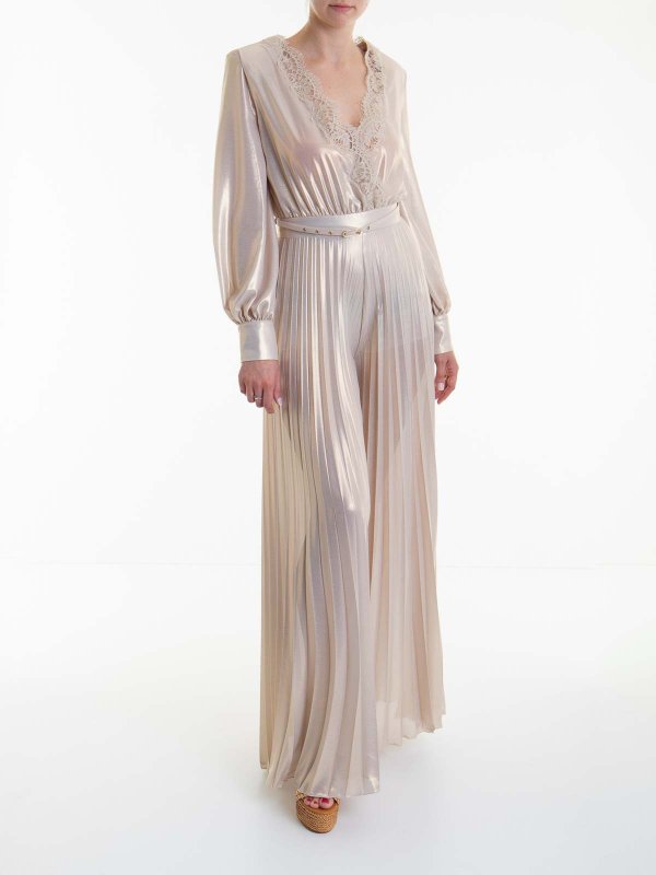 The Best Shops ERMANNO SCERVINO: jumpsuits - Hidden Zip Lace Jumpsuit