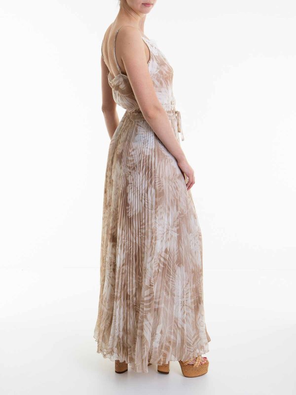 膝丈ドレス - ベージュ shop online: ERMANNO SCERVINO