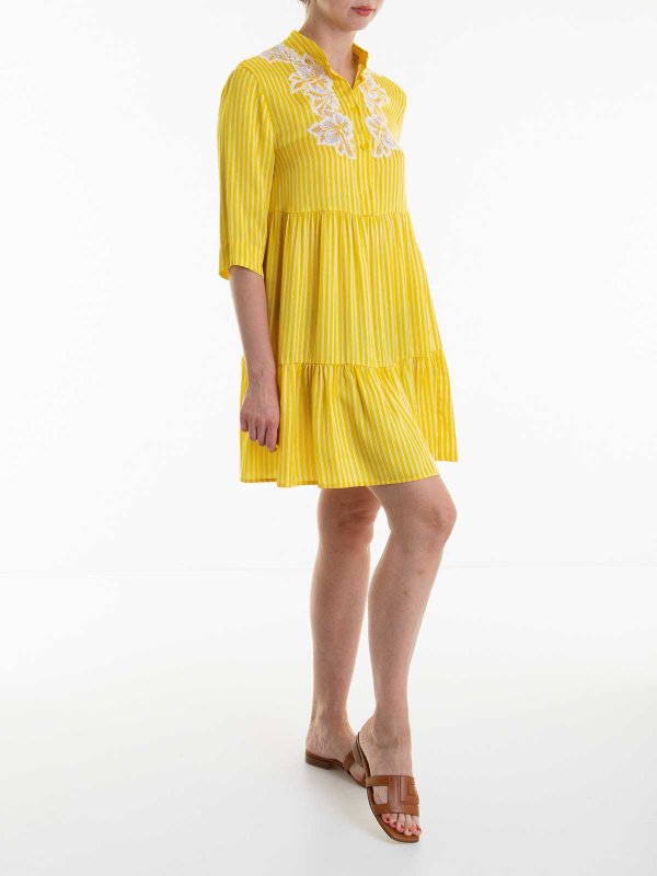 ERMANNO SCERVINO: Knielange Kleider online - Knielanges Kleid - Gelb