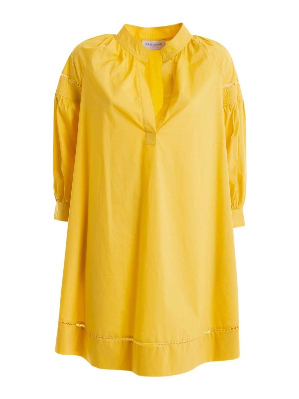 ERMANNO SCERVINO: ニーレングスドレス - 膝丈ドレス - イエロー