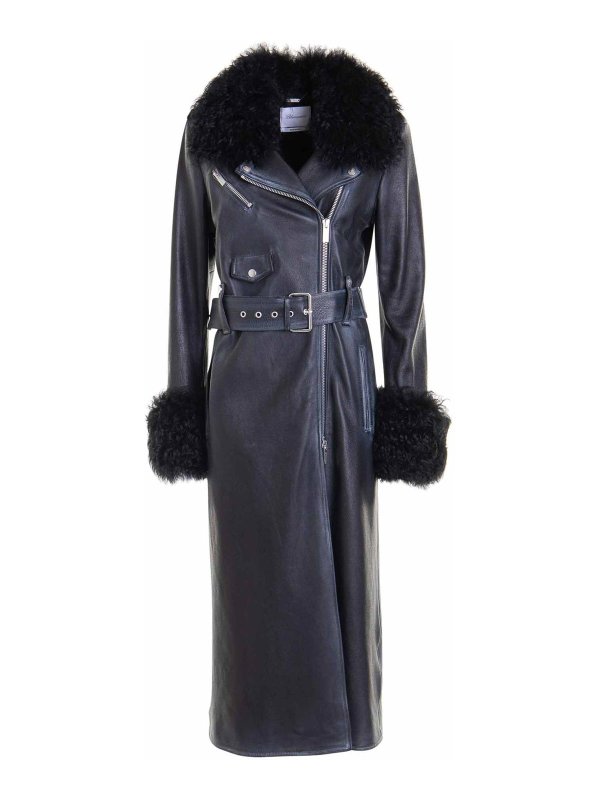 BLUMARINE: Kurze Mäntel - Kurzer Mantel - Schwarz