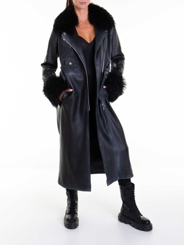 BLUMARINE: Kurze Mäntel online - Kurzer Mantel - Schwarz