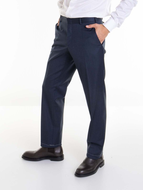 BRIONI: Pantalones de sastrerìa online - Pantalones De Sastrería - Azul