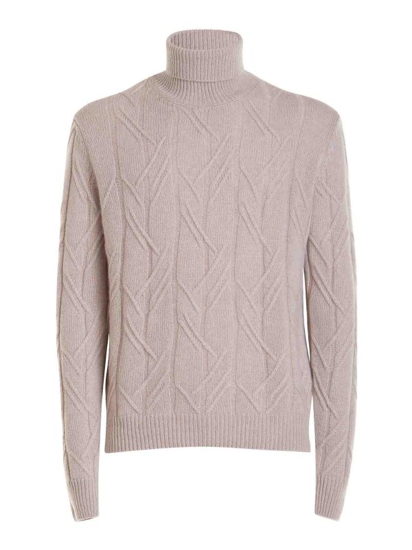 CORNELIANI: Turtlenecks & Polo necks - Braided High Neck Sweater