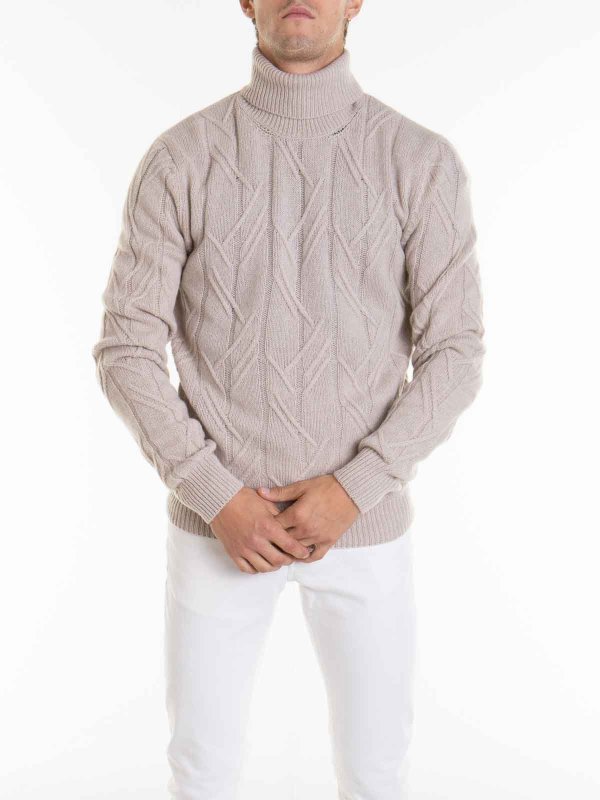 The Best Shops CORNELIANI: Turtlenecks & Polo necks - Braided High Neck Sweater