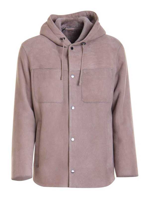 EMPORIO ARMANI: Kurze Daunenjacken - Daunenjacke - Beige