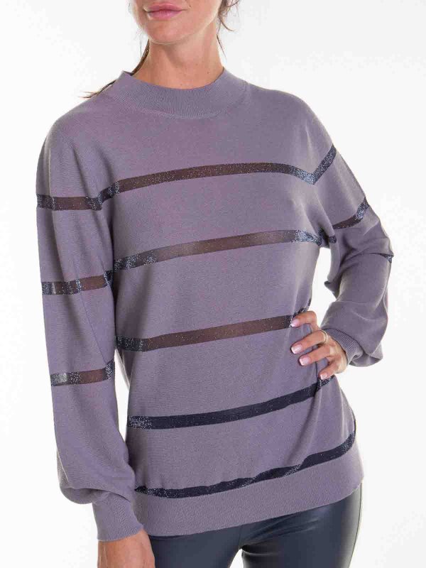 FABIANA FILIPPI buy online Rundhalspullover - Grau